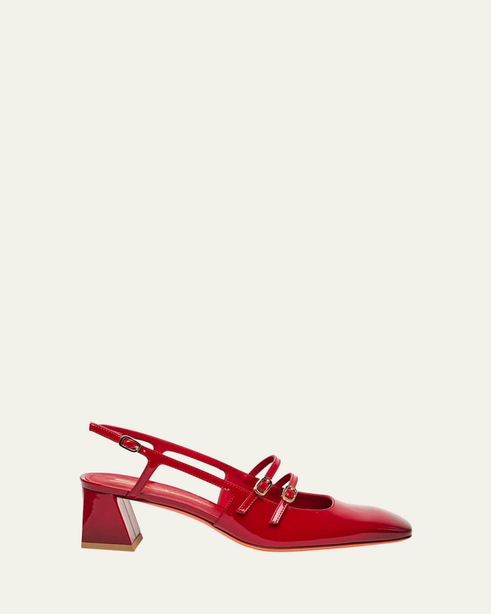 Aurora Buckle Patent Leather Pumps